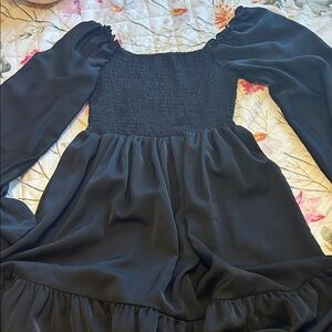 Chic Black Long Sleeve Dress